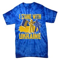 Support Ukraine I Stand With Ukraine Ukrainian Flag Clays Funny Gift Tie-Dye T-Shirt