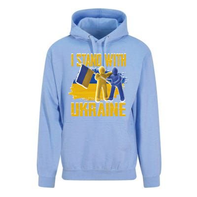 Support Ukraine I Stand With Ukraine Ukrainian Flag Clays Funny Gift Unisex Surf Hoodie