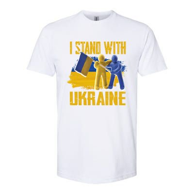 Support Ukraine I Stand With Ukraine Ukrainian Flag Clays Funny Gift Softstyle CVC T-Shirt