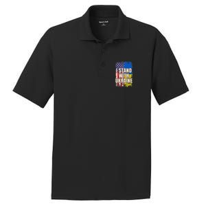 Support Ukraine I Stand With Ukraine Ukrainian Flag Cute Gift PosiCharge RacerMesh Polo