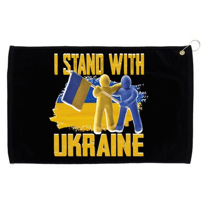 Support Ukraine I Stand With Ukraine Ukrainian Flag Clays Funny Gift Grommeted Golf Towel