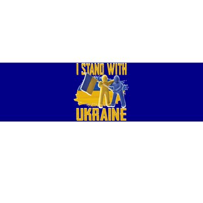 Support Ukraine I Stand With Ukraine Ukrainian Flag Clays Funny Gift Bumper Sticker