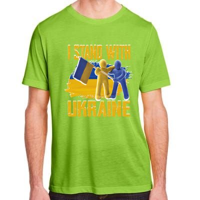 Support Ukraine I Stand With Ukraine Ukrainian Flag Clays Great Gift Adult ChromaSoft Performance T-Shirt