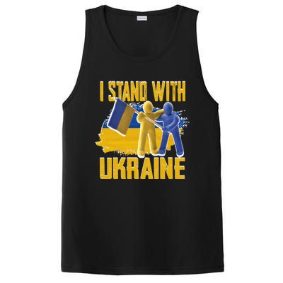 Support Ukraine I Stand With Ukraine Ukrainian Flag Clays Great Gift PosiCharge Competitor Tank