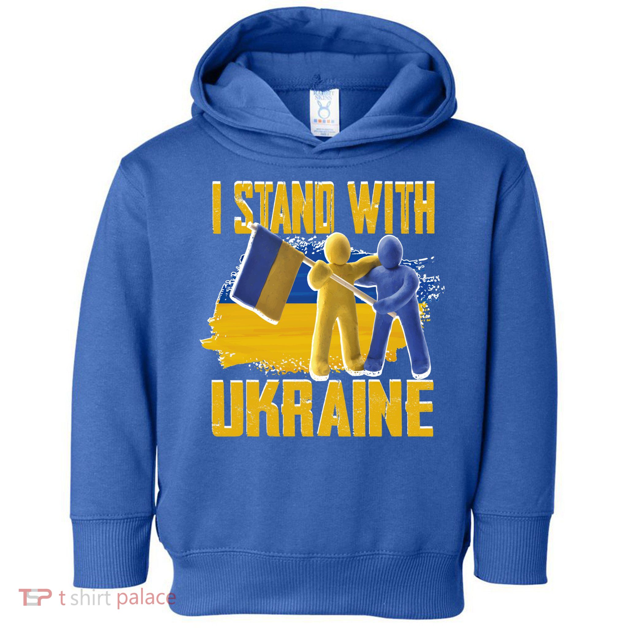 Support Ukraine I Stand With Ukraine Ukrainian Flag Clays Great Gift Toddler Hoodie