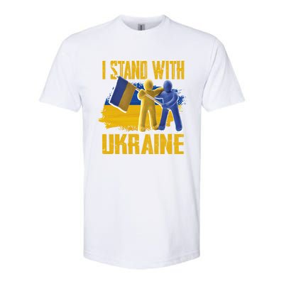 Support Ukraine I Stand With Ukraine Ukrainian Flag Clays Great Gift Softstyle CVC T-Shirt