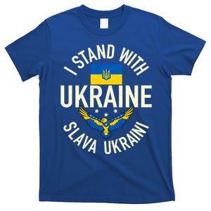 Support Ukraine I Stand With Ukraine Ukrainian Flag Patriot Gift T-Shirt