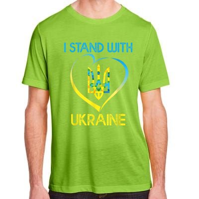 Support Ukraine I Stand With Ukraine Ukrainian Flag Gift Adult ChromaSoft Performance T-Shirt