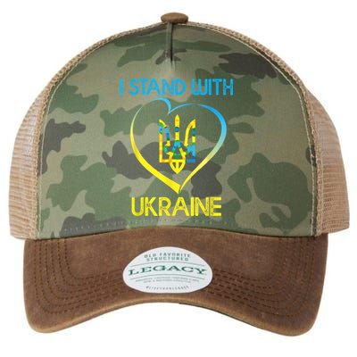 Support Ukraine I Stand With Ukraine Ukrainian Flag Gift Legacy Tie Dye Trucker Hat