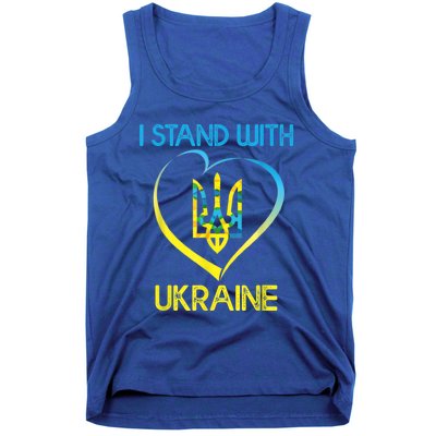 Support Ukraine I Stand With Ukraine Ukrainian Flag Gift Tank Top