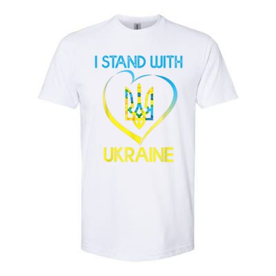 Support Ukraine I Stand With Ukraine Ukrainian Flag Gift Softstyle CVC T-Shirt