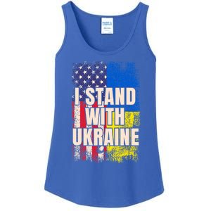 Support Ukraine I Stand With Ukraine Ukrainian Flag Gift Ladies Essential Tank