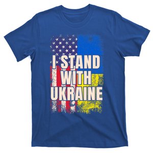 Support Ukraine I Stand With Ukraine Ukrainian Flag Gift T-Shirt