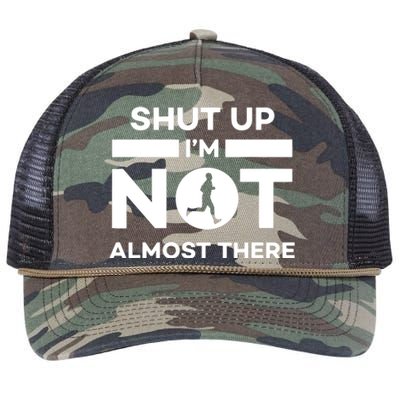 Shut Up Im Not Almost There Running Retro Rope Trucker Hat Cap