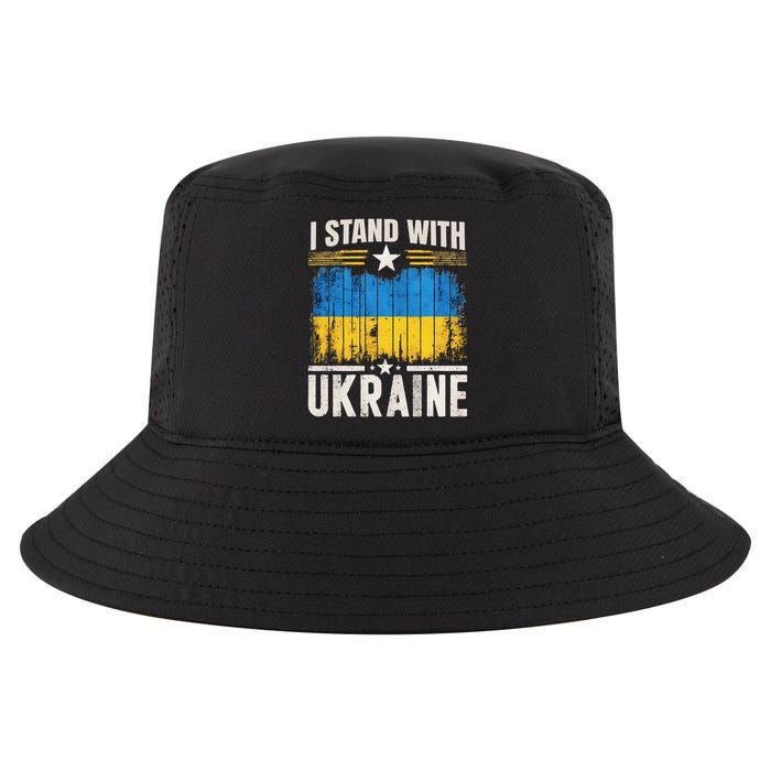 Support Ukraine I Stand With Ukraine Ukrainian Flag Cool Comfort Performance Bucket Hat