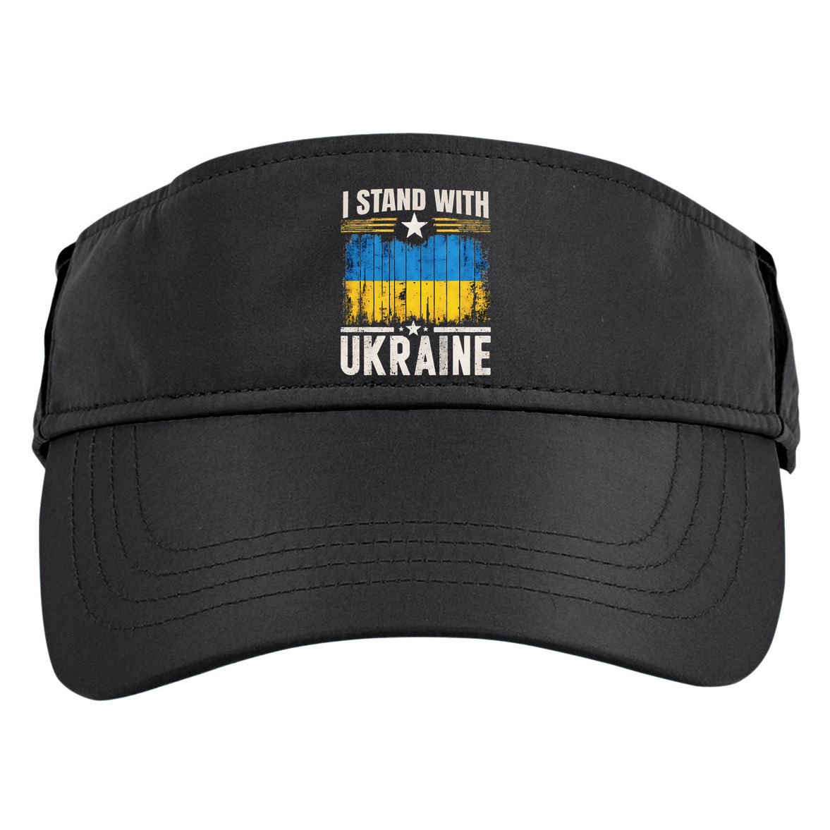 Support Ukraine I Stand With Ukraine Ukrainian Flag Adult Drive Performance Visor