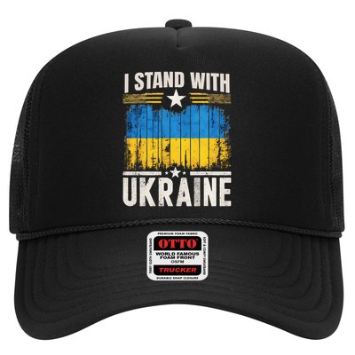 Support Ukraine I Stand With Ukraine Ukrainian Flag Trucker Hat