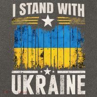 Support Ukraine I Stand With Ukraine Ukrainian Flag Cotton Canvas Backpack
