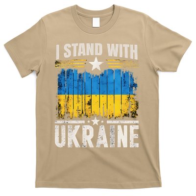Support Ukraine I Stand With Ukraine Ukrainian Flag T-Shirt