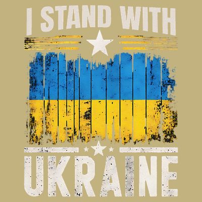 Support Ukraine I Stand With Ukraine Ukrainian Flag T-Shirt