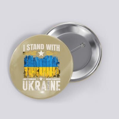Support Ukraine I Stand With Ukraine Ukrainian Flag Button