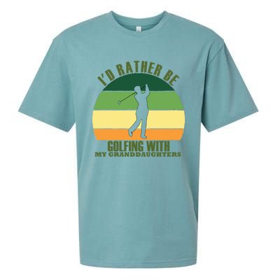 Sincere Unique Id Rather Be Golfing My Granddaughters Cool Gift Sueded Cloud Jersey T-Shirt