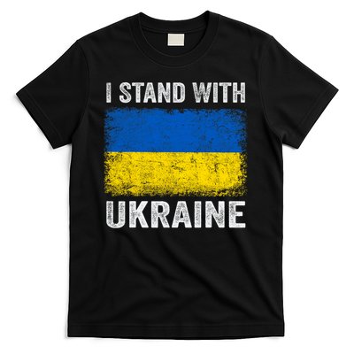Support Ukraine I Stand With Ukraine Ukrainian Flag T-Shirt
