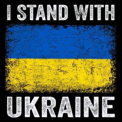 Support Ukraine I Stand With Ukraine Ukrainian Flag T-Shirt