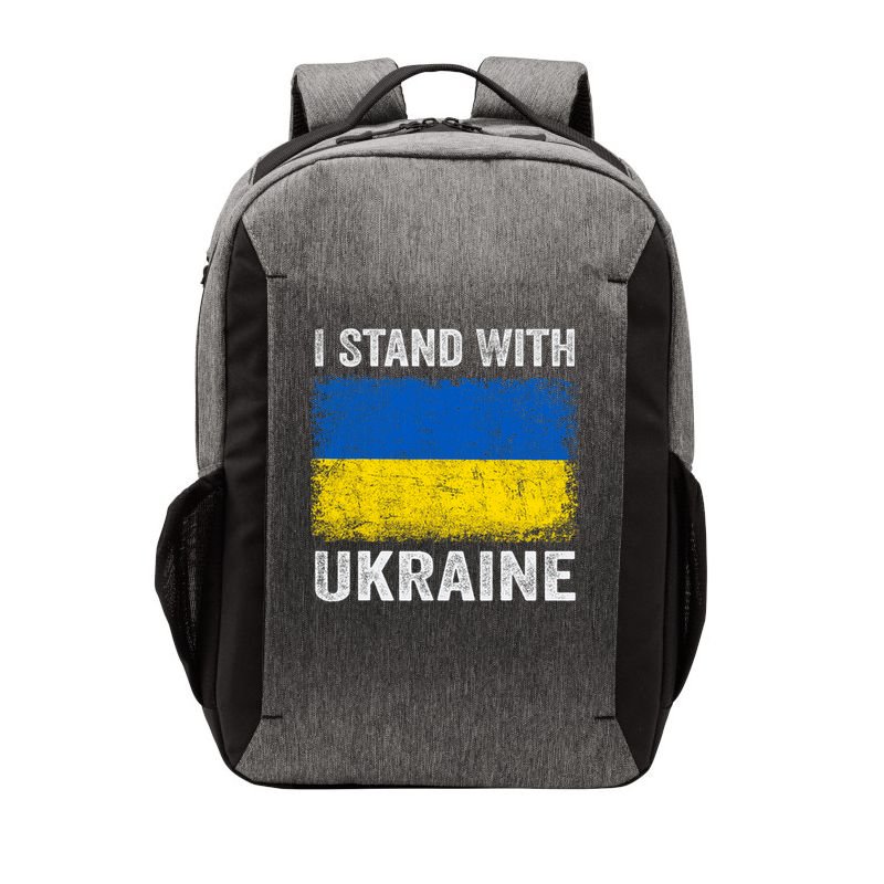 Support Ukraine I Stand With Ukraine Ukrainian Flag Vector Backpack
