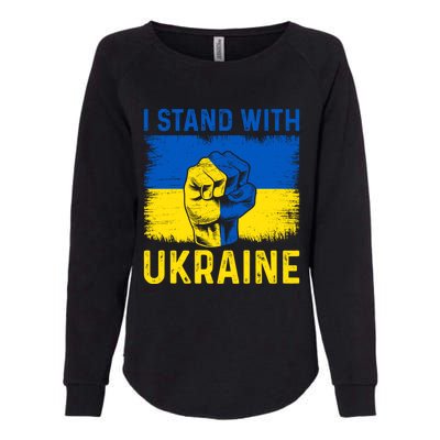 Support Ukraine I Stand With Ukraine Ukrainian Flag Meaningful Gift Womens California Wash Sweatshirt