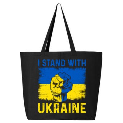 Support Ukraine I Stand With Ukraine Ukrainian Flag Meaningful Gift 25L Jumbo Tote