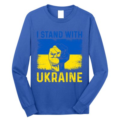 Support Ukraine I Stand With Ukraine Ukrainian Flag Meaningful Gift Long Sleeve Shirt