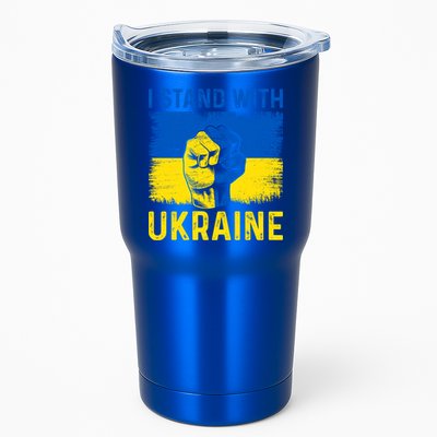 Support Ukraine I Stand With Ukraine Ukrainian Flag Meaningful Gift Tumbler
