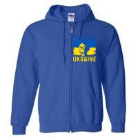 Support Ukraine I Stand With Ukraine Ukrainian Flag Meaningful Gift Full Zip Hoodie