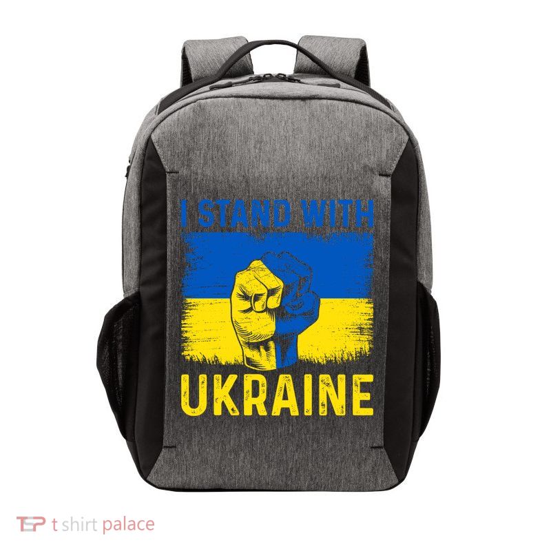 Support Ukraine I Stand With Ukraine Ukrainian Flag Meaningful Gift Vector Backpack
