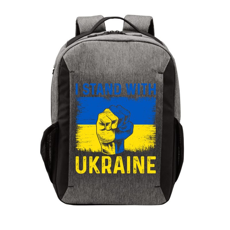 Support Ukraine I Stand With Ukraine Ukrainian Flag Meaningful Gift Vector Backpack