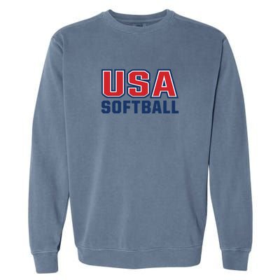 Softball USA I Love Softball Garment-Dyed Sweatshirt