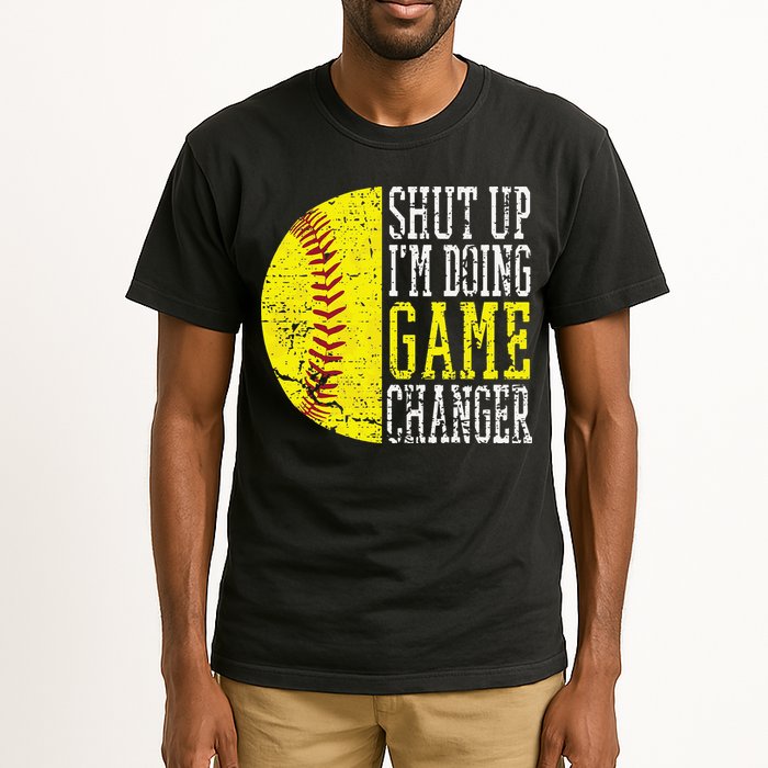 Shut Up I'm Doing Game Changer Funny Baseball Player Tall T-Shirt