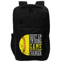 Shut Up I'm Doing Game Changer Funny Baseball Player Impact Tech Backpack