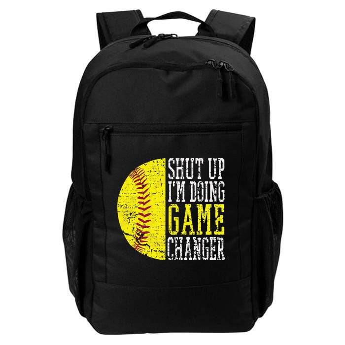 Shut Up I'm Doing Game Changer Funny Baseball Player Backpack