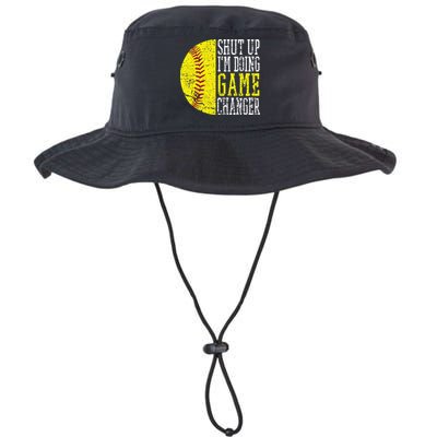 Shut Up I'm Doing Game Changer Funny Baseball Player Bucket Hat
