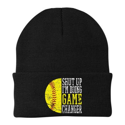 Shut Up I'm Doing Game Changer Funny Baseball Player Beanie