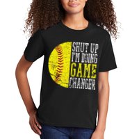 Shut Up I'm Doing Game Changer Funny Baseball Player Kids T-Shirt