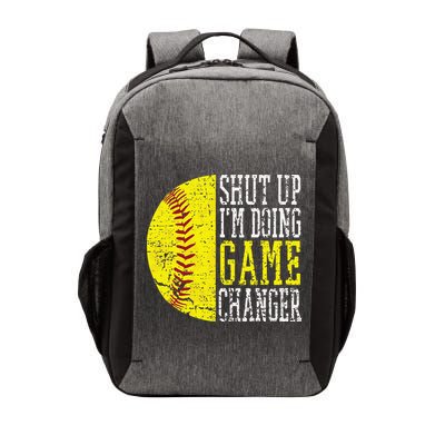 Shut Up I'm Doing Game Changer Funny Baseball Player Vector Backpack