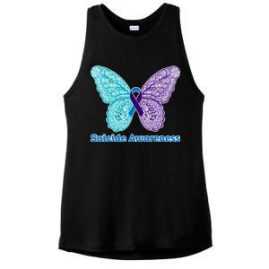 Suicide Awareness Ladies PosiCharge Tri-Blend Wicking Tank