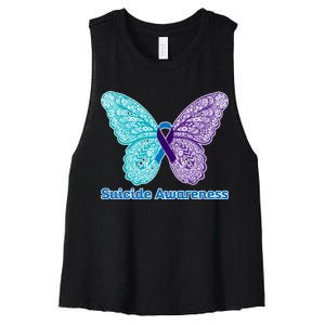 Suicide Awareness Women's Racerback Cropped Tank