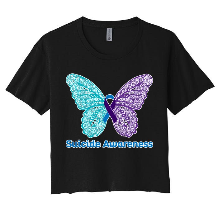 Suicide Awareness Women's Crop Top Tee