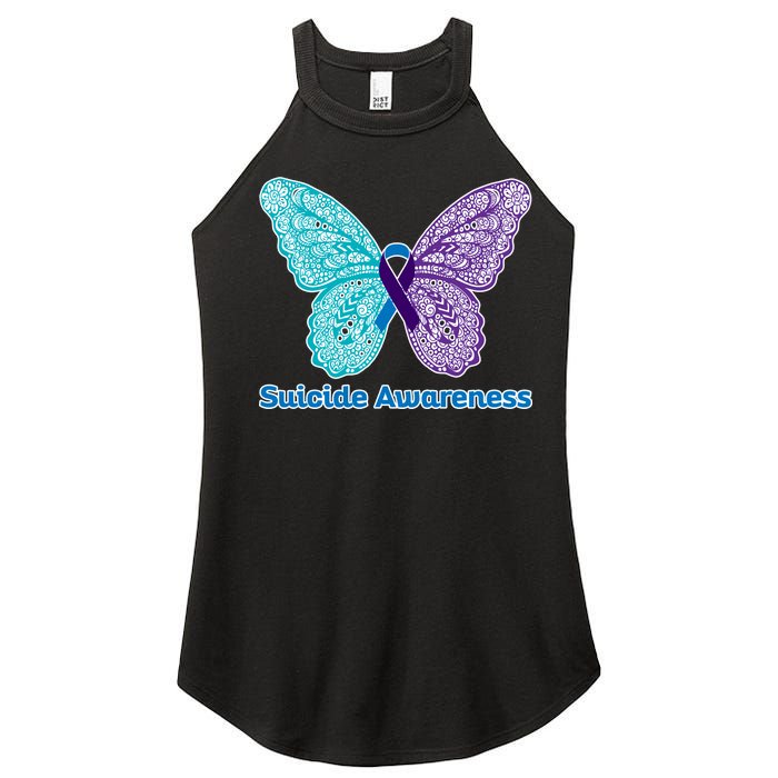 Suicide Awareness Women's Perfect Tri Rocker Tank