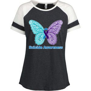 Suicide Awareness Enza Ladies Jersey Colorblock Tee