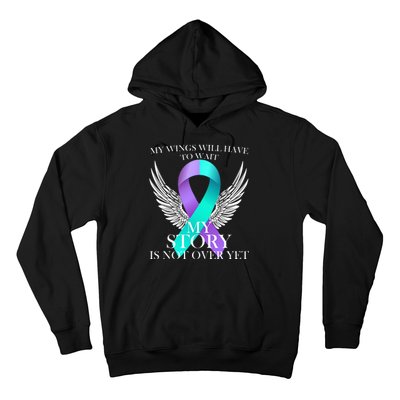 Suicide Prevention Angel Wings Ribbon Hoodie